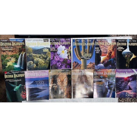 2002 ARIZONA HIGHWAYS -LOT OF TWELVE (12 )-COMPLETE FULL YEAR-JANUARY - DECEMBER - Picture 1 of 7
